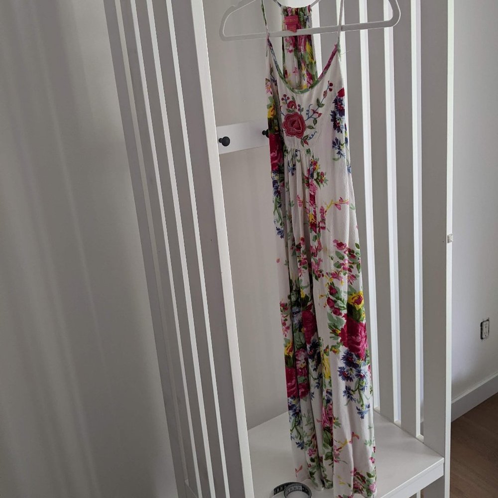 April Cornell XXS Floral Embroidery Detail Flowy Summer Dress Midi/Maxi - Picture 2 of 5